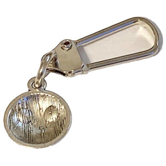 Smiley Face Zipper Pull Bag Purse Charm Silver Tone Locking Clasp Smile Happy - Picture 3 of 10